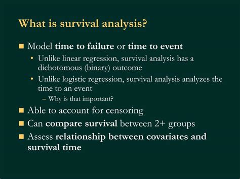 Ppt Introduction To Survival Analysis October 19 2004 Powerpoint