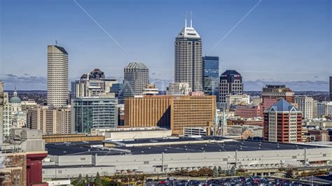 The Towering Skyscrapers In The Citys Skyline In Downtown Indianapolis