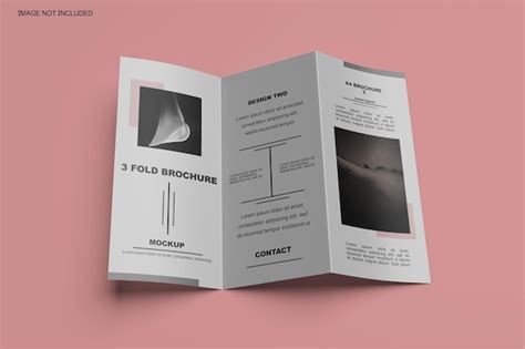 Premium Psd Trifold Brochure Mockup