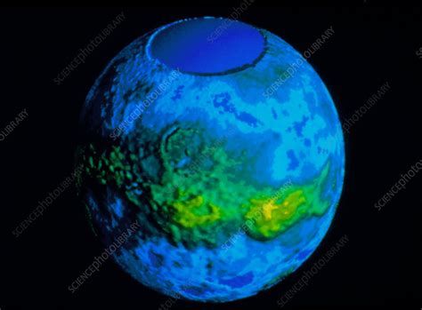 Global topographic map of the planet Venus - Stock Image - R334/0024 - Science Photo Library