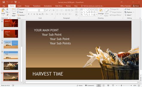 Animated Harvest Time PowerPoint Template