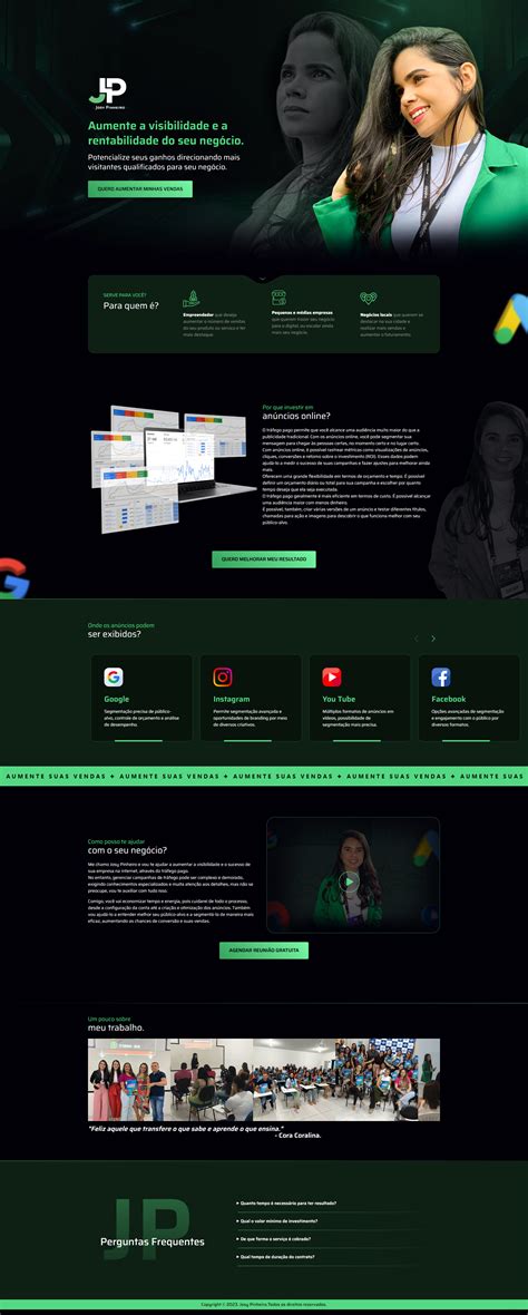 Landing Page Gestor De Tr Fego Behance