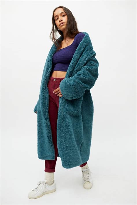 Urban Outfitters Uo Just Chillin Sherpa Coat