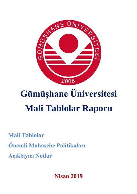 Pdf Mali Tablolar Raporu Strateji Gumushane Edu Trstrateji