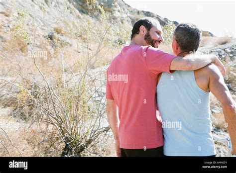 Gay Couple Hiking Stock Photo Alamy