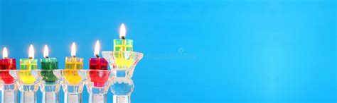 Imagem Religiosa De Hanukkah De Feriado Judeu Velas E Candelabros