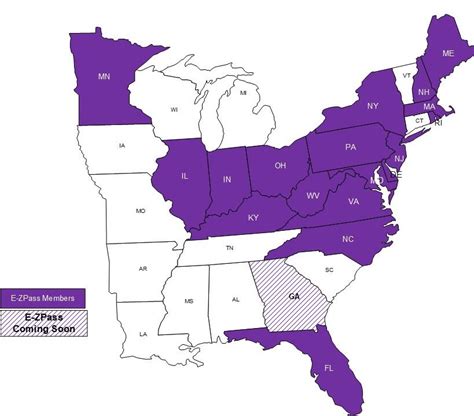 Ez Pass States Map