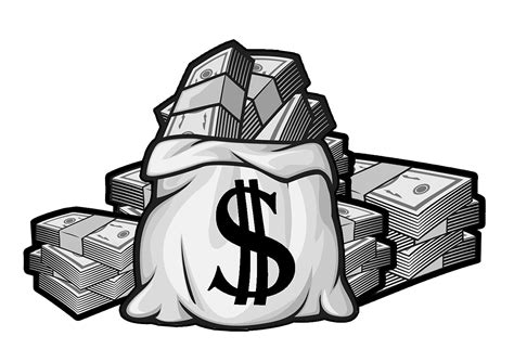 Stacks Of Money And Money Bag Money Bag Money Stacks Instant Digital