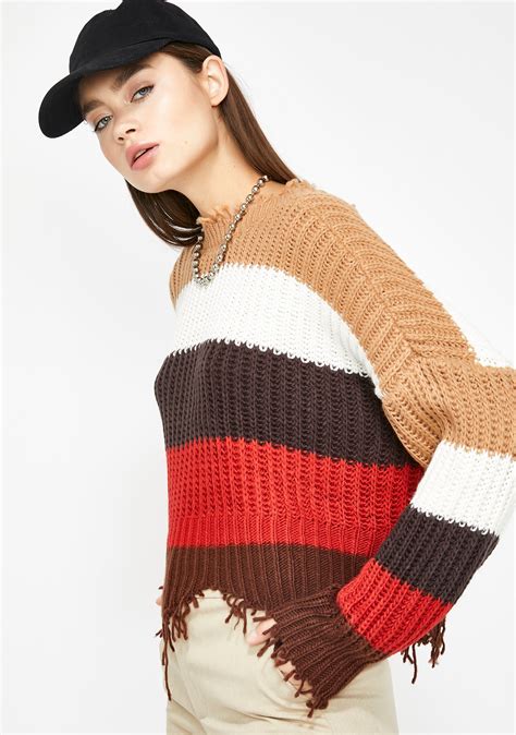 Cup Of Jane Stripe Sweater Dolls Kill