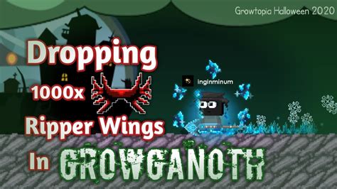 Dropping 1000 Ripper Wings In Growganoth Growtopia Halloween 2020