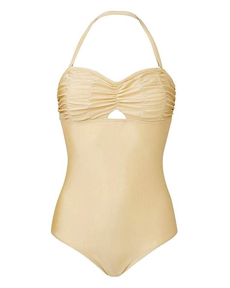 Ruched Bandeau Bikini Simply Be