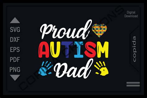 Proud Autism Dad Svg Printable Cut File Graphic By Copida · Creative