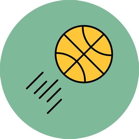 Baloncesto L Nea Lleno Multicolor Circulo Icono Vector En Vecteezy