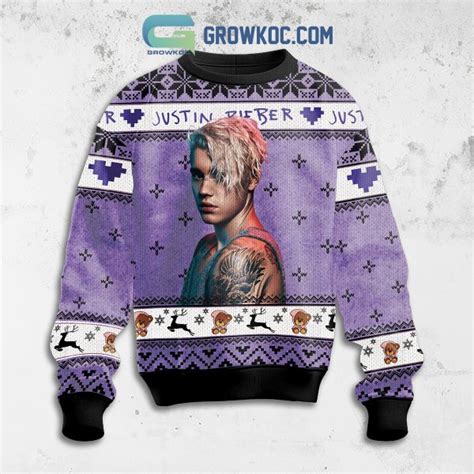 Justin Bieber Drew Christmas Ugly Sweater - Growkoc