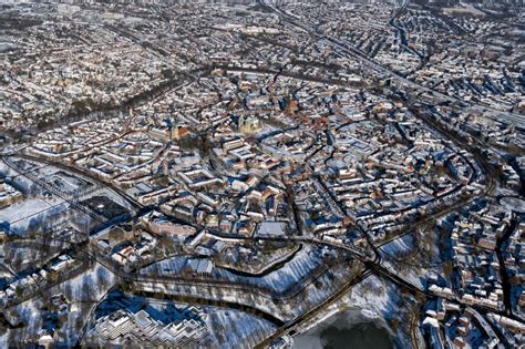 Luftaufnahme Münster Winterluftbild Altstadtbereich und