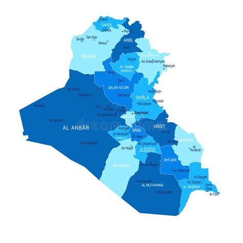 Iraq Map And Cities Stock Vector Illustration Of Conceptual 33933444