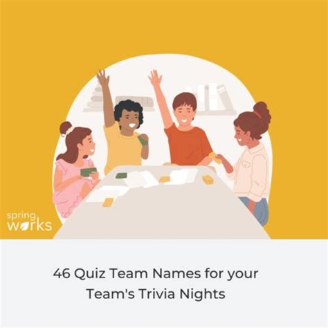 46 Quiz Team Names For Your Team S Trivia Nights Springworks Blog