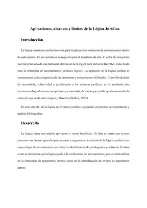 Ensayo Lógica en el Derecho El Derecho y la Lógica Formal Zamira