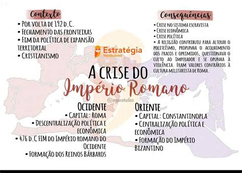 A crise do império ROMANO Império romano Aula de história Resumos