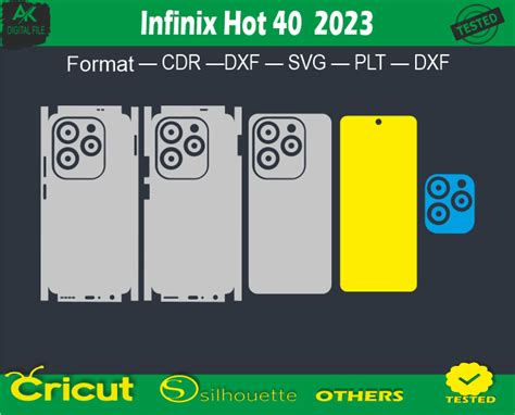 Infinix Hot Skin Vector Template Full Warp Free Ak Digital File