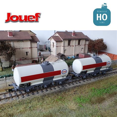 Coffret Wagons Citernes Essieux Esso Sncf Ep Iv Ho Jouef Hj