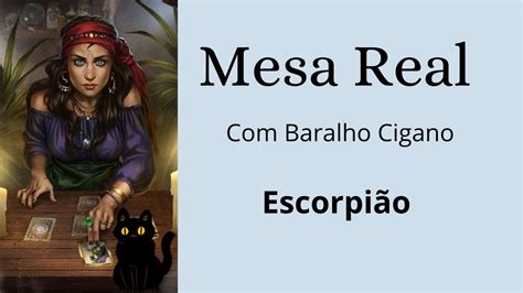 Escorpi O Mesa Real Baralho Cigano Trabalho Dinheiro E