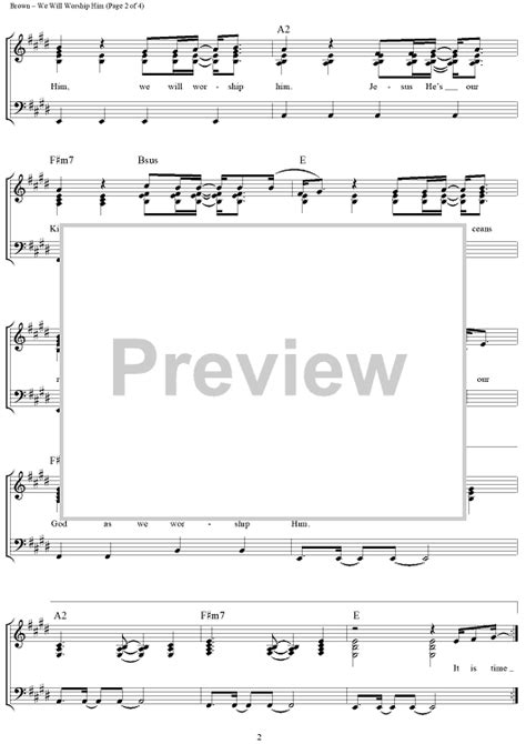 We Will Worship Him Sheet Music By Brenton Brown For Pianovocal