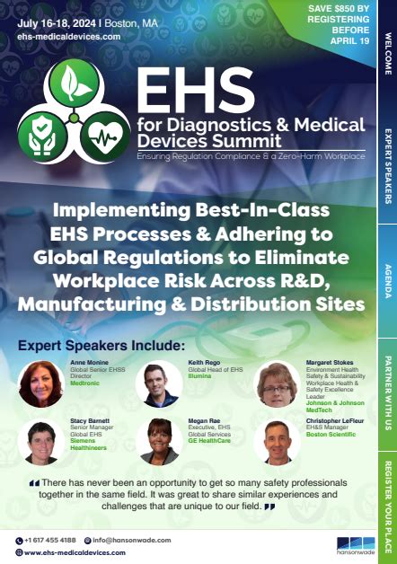 Full Event Guide EHS For Diagnostics Medical Devices Summit