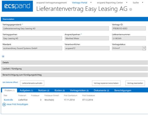 Mit Sharepoint Und Ecspand Zum Professionellen Vertragsmanagement