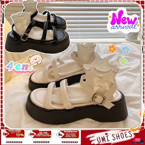 NEW LOẠI SẴN GIÀY SANDAL nữ HL NHỊ hàn quốc đế Bằng cm Xăng đan mới hot có quai hậu đi
