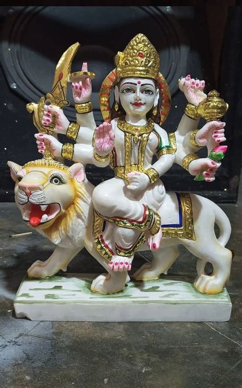 White Painted Marble Gayatri Ma Murti For Worship At Rs 35000 In Jaipur