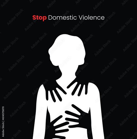 Stop Domestic Violence Creative Social Issue Flat Illustration