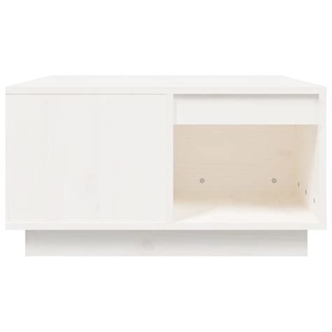 Dioche Table Basse Blanc X X Cm Bois Massif De Pin Yw Tech