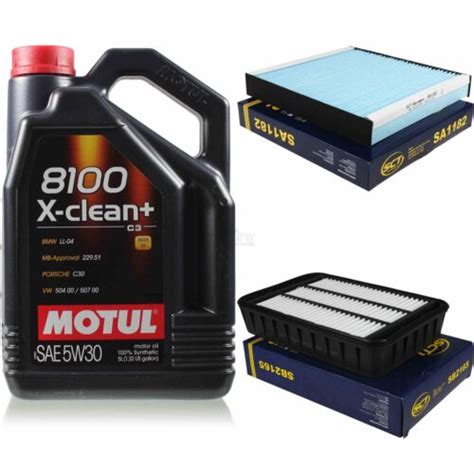 5L Inspection Set Kit Motul 8100 X Clean 5W 30 Huile Moteur Sct Filtre