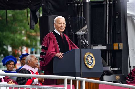 Biden Delivers Morehouse Commencement Speech Amid Outrage Over Gaza