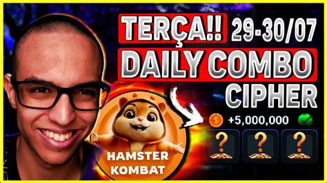 Hamster Kombat 29 30 07 CIFRA DIÁRIA E COMBO DIÁRIO HOJE Tutorial de