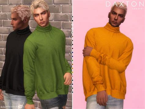 Plumbobs N Fries DAXTON Sweater In 2024 Sims 4 Clothing Sims 4 Sims