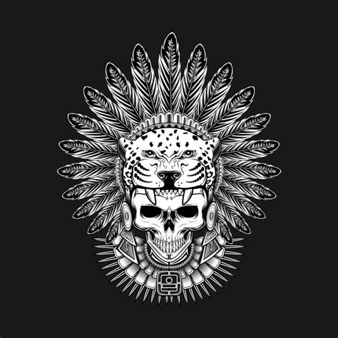 Aztec Jaguar Warrior - Aztec Warrior - T-Shirt | TeePublic