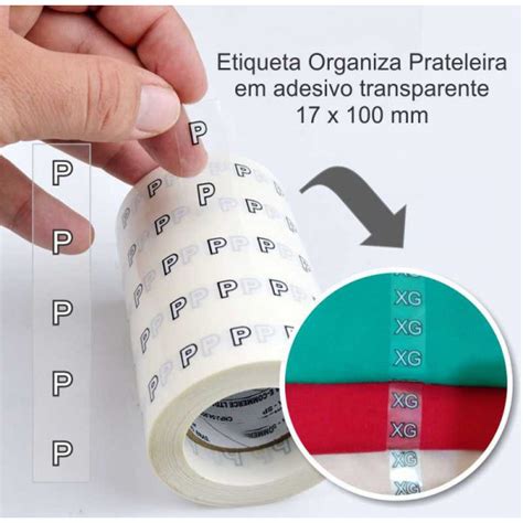 Etiqueta Adesiva Transparente N Meros E Tamanhos Organiza Prateleira