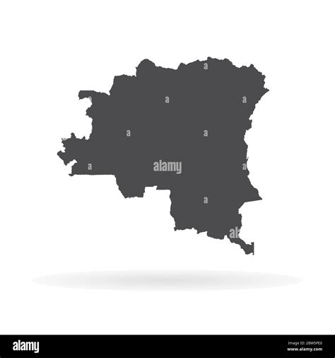 Vector Map Democratic Republic Of The Congo Isolated Vector