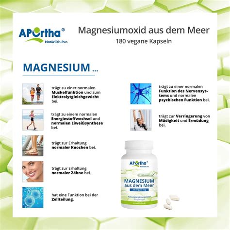 Aportha Magnesiumoxid Aus Dem Meer Kapseln St Shop Apotheke