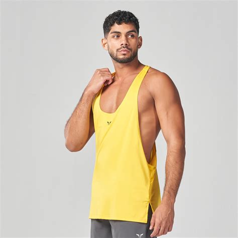 Us Essential Gym Stringer Yellow Gym Stringers Men Squatwolf