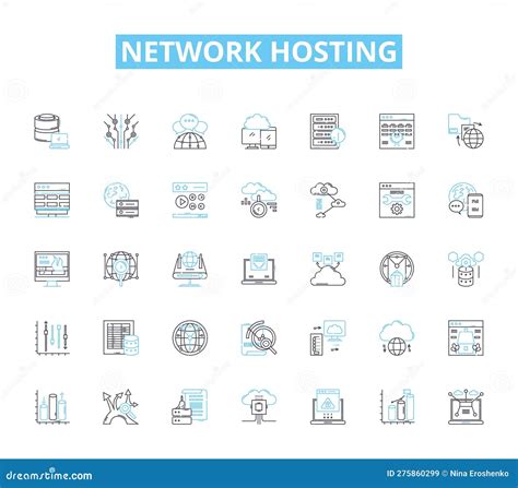 Datacenter Linear Compositions Vector Illustration Cartoondealer