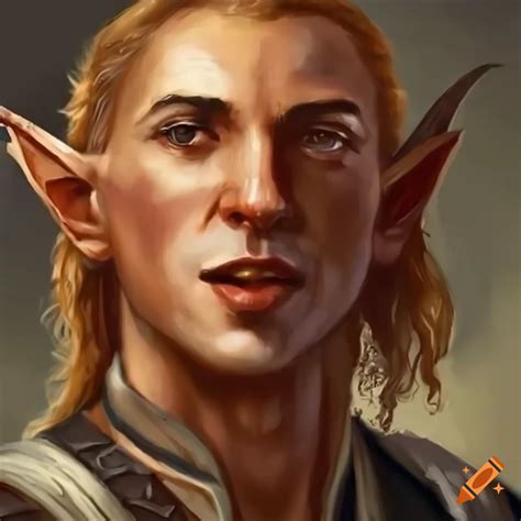 Male Sun Elf Blacksmith With Broad Smile