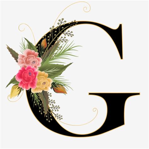 Floral Alphabet Clipart Transparent PNG Hd Floral Alphabet G With