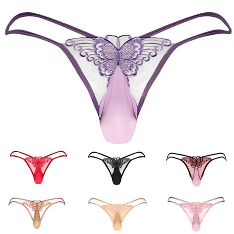 Sous V Tements Sexy En Dentelle Pour Hommes String G Respirant En Poudre Slips Sissy Gay