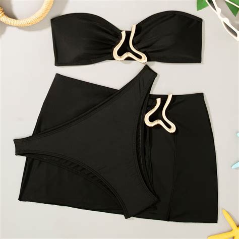 Todozo Bikini Sets For Women With Cover Up Swim Suits For Women Tummy Control Bikini