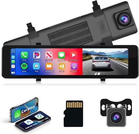 Amazon Wireless Carplay Android Auto Dash Cam Mirror Podofo 11 26