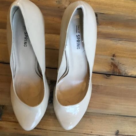Call It Spring Shoes Call It Spring Patent Nude Heels Poshmark