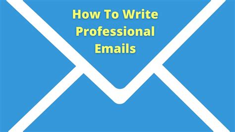 How To Write Professional Emails